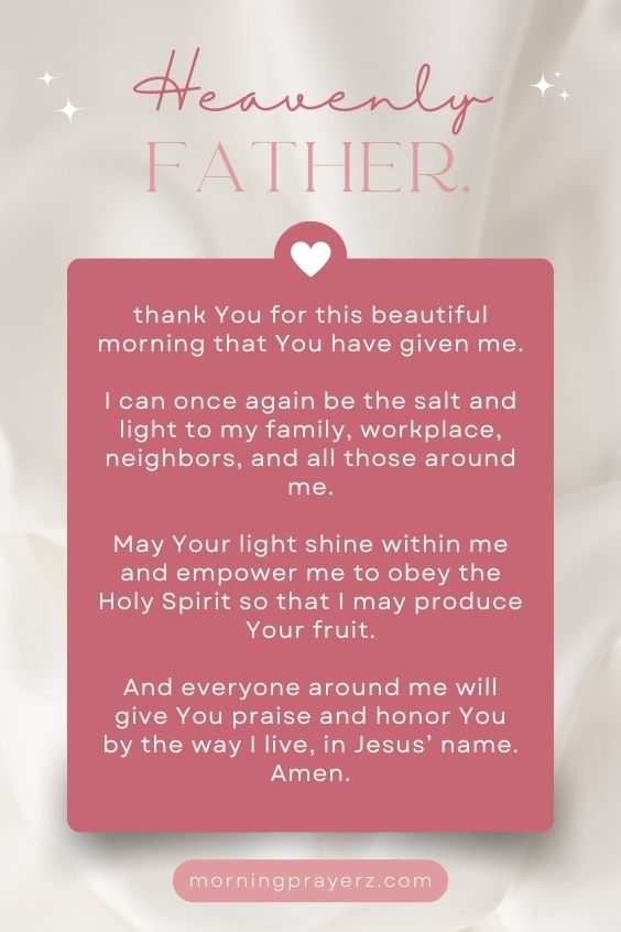 Short Powerful Morning Prayer