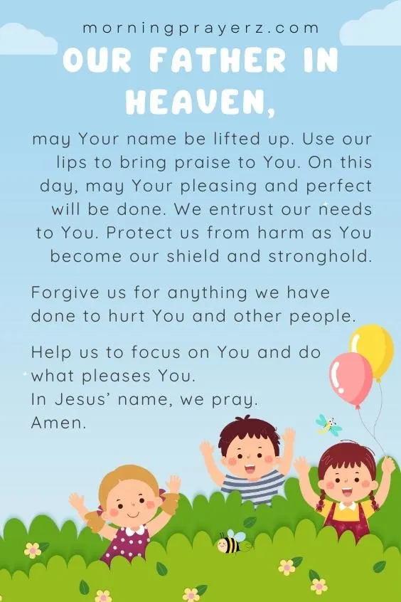 Morning prayer for kindergarten