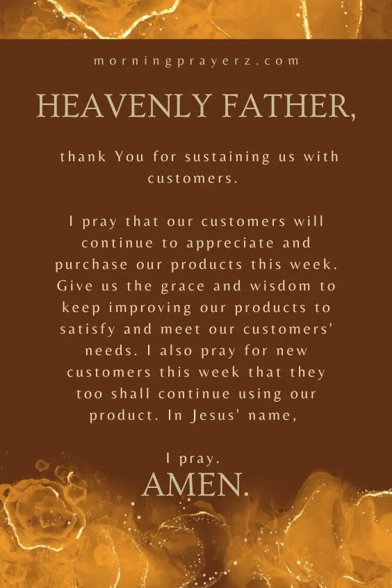 Morning prayer for the business new week