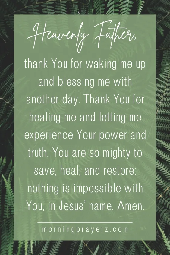 Morning Prayer for Gratitude for Healing