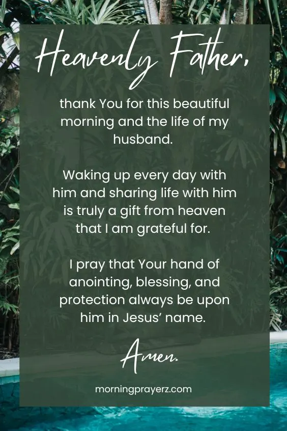 Morning Prayer for Gratitude for Your Husband