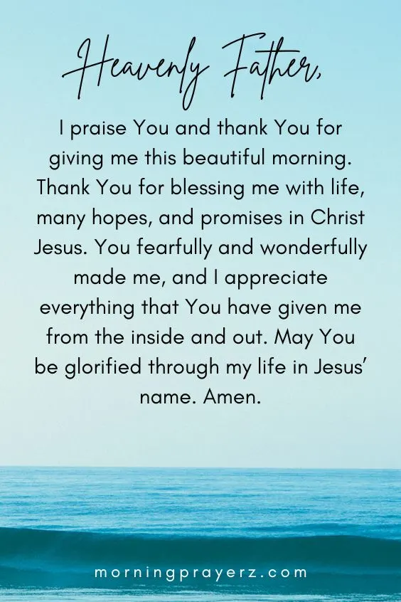 Morning Prayer for Gratitude for Yourself