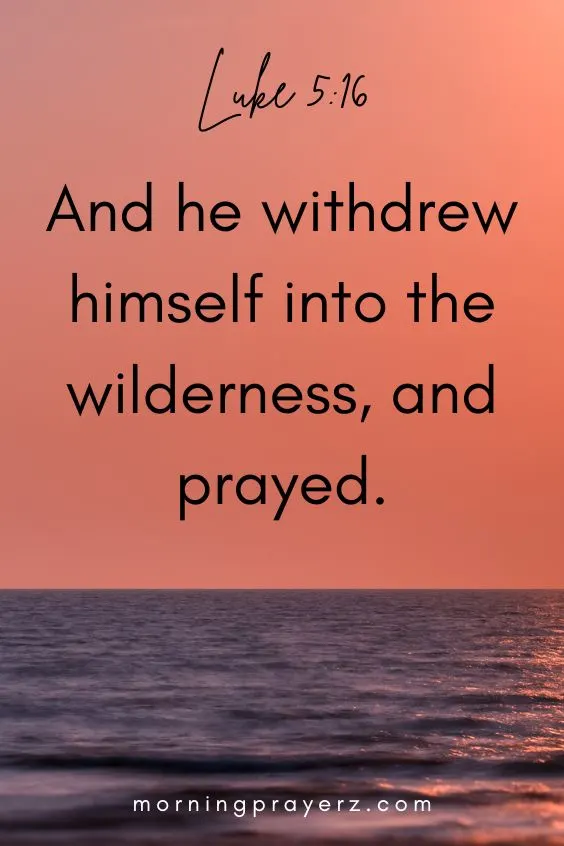 And he withdrew himself into the wilderness, and prayed.