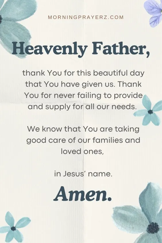 Morning Prayer for Gratitude in the Classroom