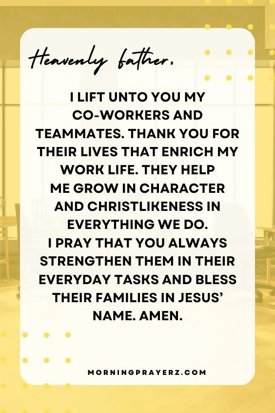Morning Prayer for Gratitude in the Workplace