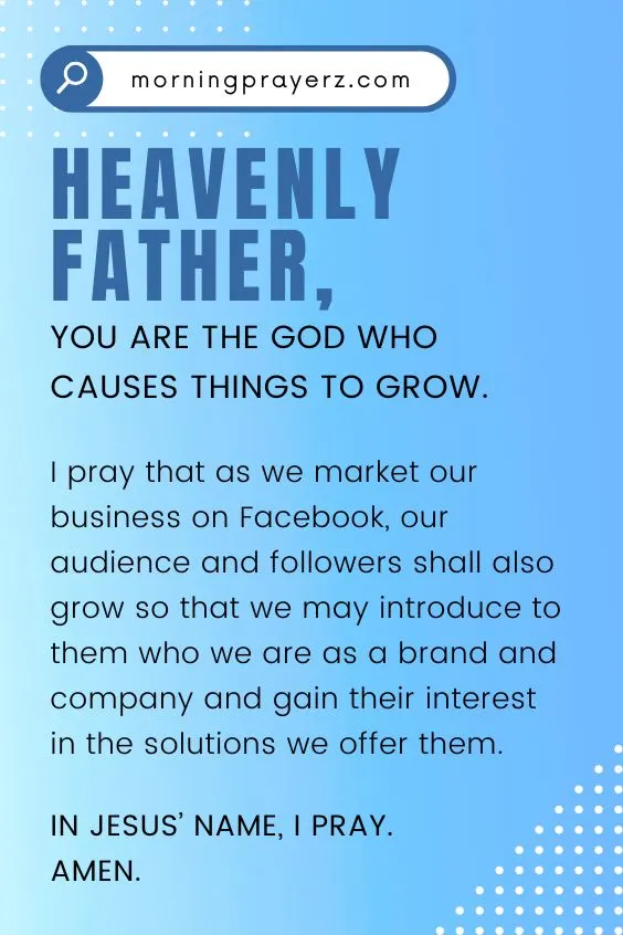 Heavenly Father, You are the God Who causes things to grow. I <a href=