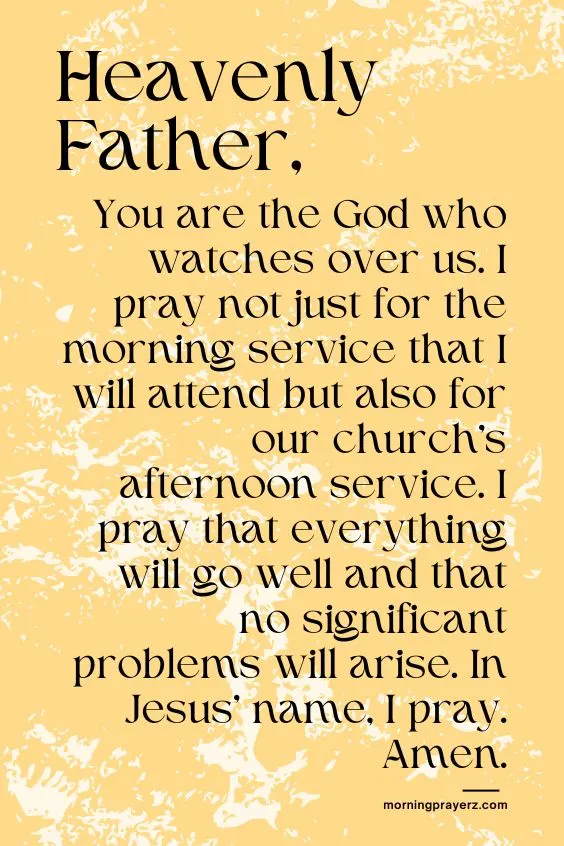 A Morning Prayer for Church Service