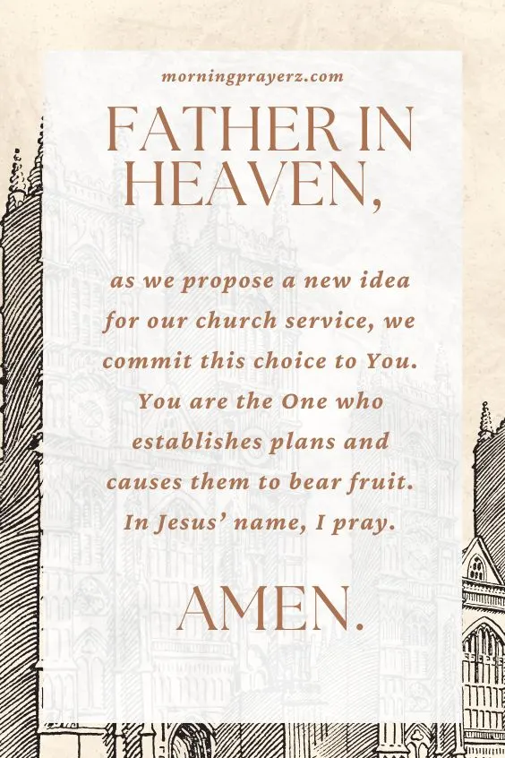 Morning prayer for a church service idea