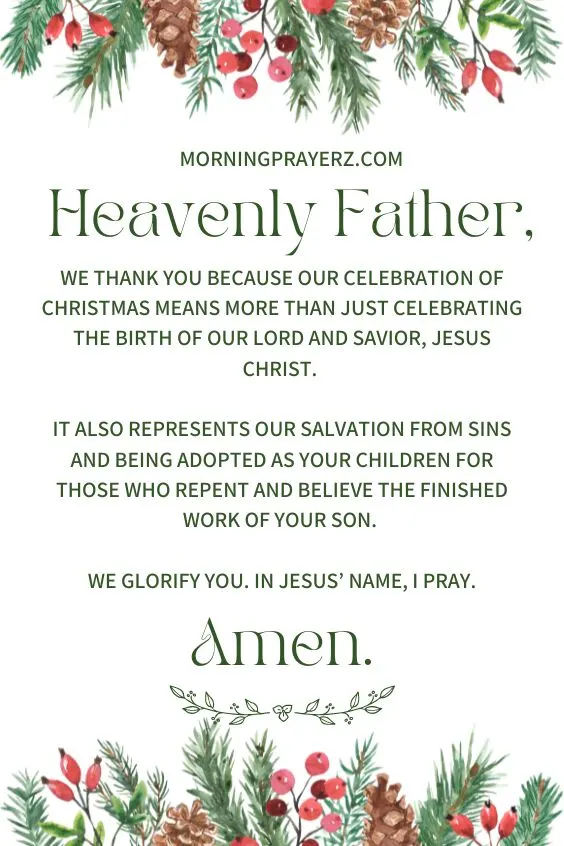 Morning Prayer For Church Christmas Service