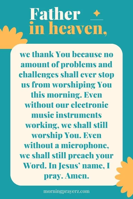 Morning Prayer For Church Service Gone Wrong