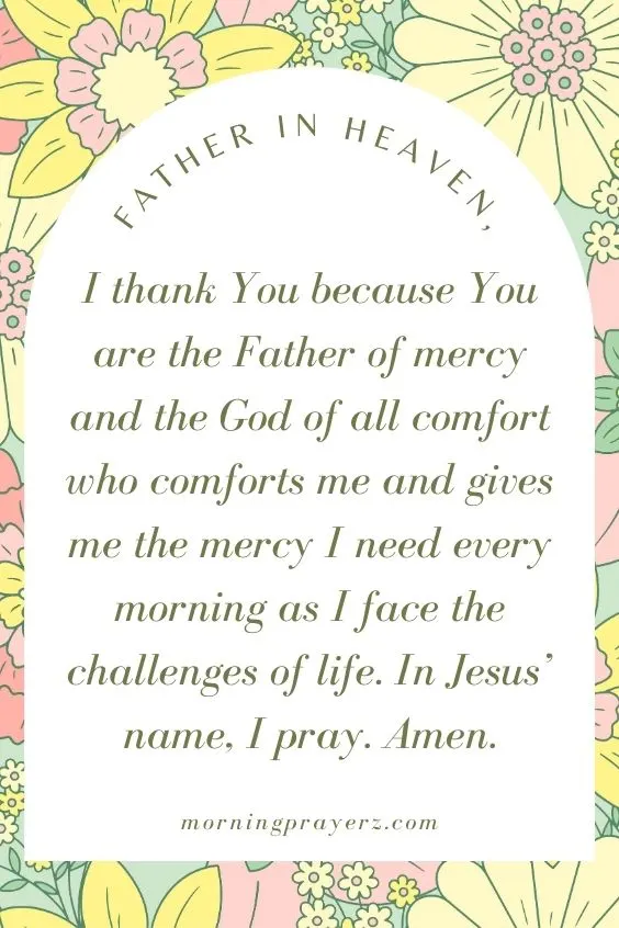 Morning Prayer For Comfort And Peace