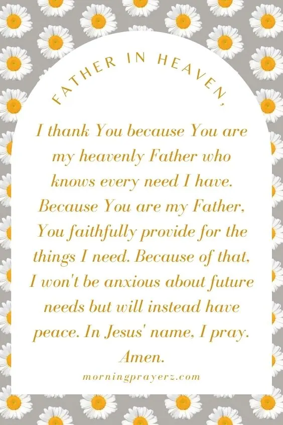 Morning Prayer For Comfort And Peace