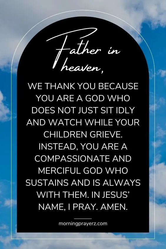 Morning Prayer For Comfort During The Loss