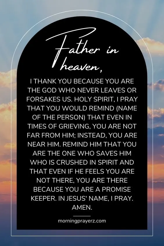 Morning Prayer For Comfort During The Loss