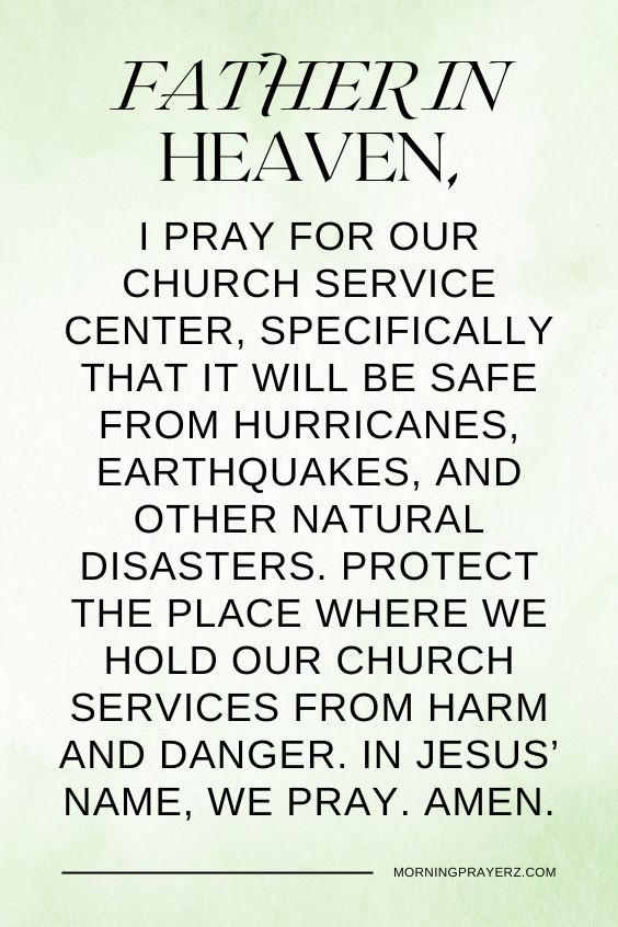 Morning Prayer For The Church Service Center