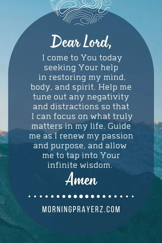 Morning Prayer for Restoration