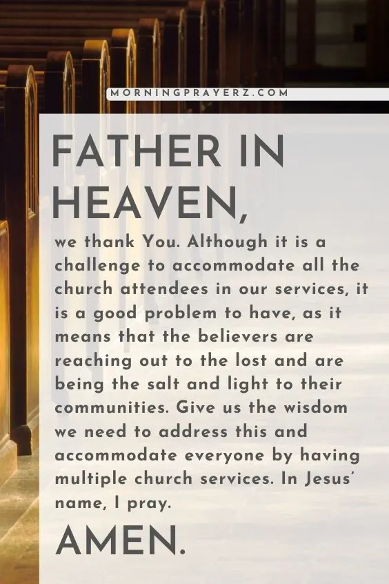 Morning prayers for church services