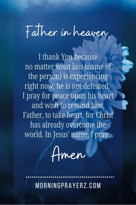 Morning Prayer For Comfort In A Time Of Loss