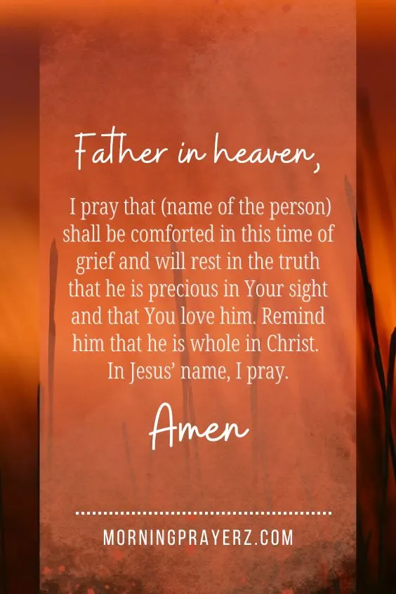 Morning Prayer For Comfort In A Time Of Loss