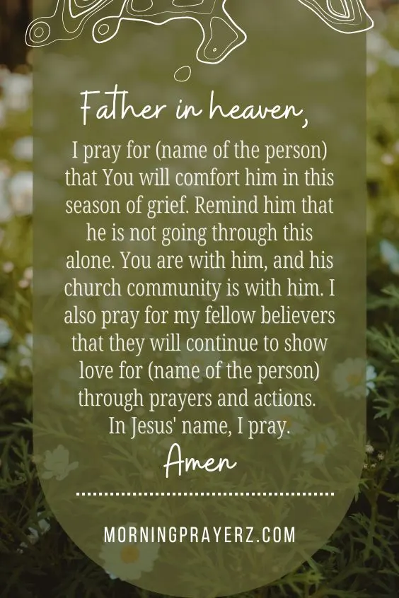 Morning Prayer For Comfort When Someone Dies