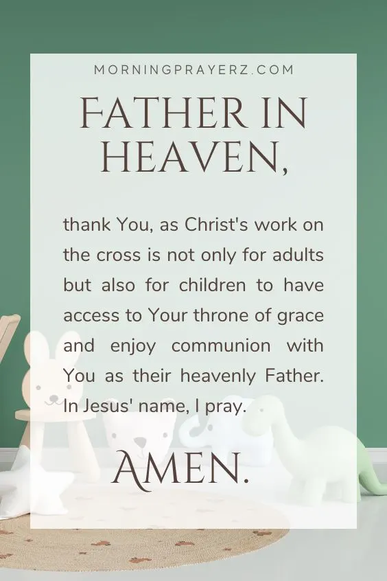 Morning prayer for nursery