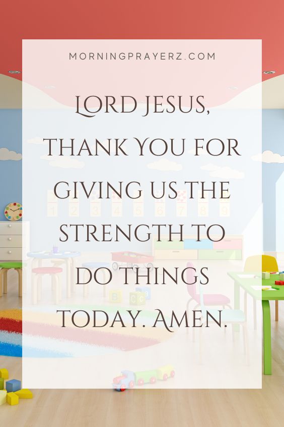 Morning prayer for nursery