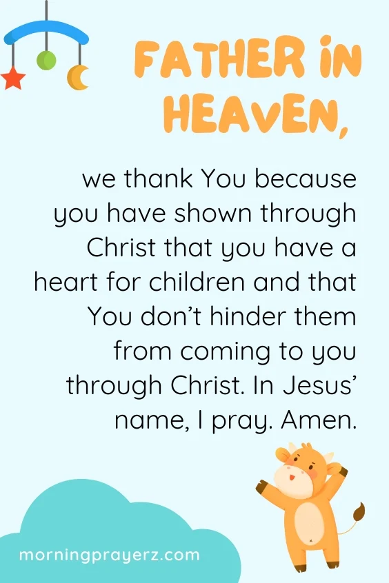 Morning prayer for toddlers