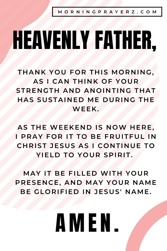 Morning Prayer for Weekend