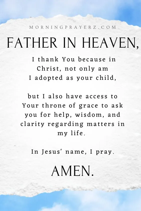 Morning prayer for clarity in marriage