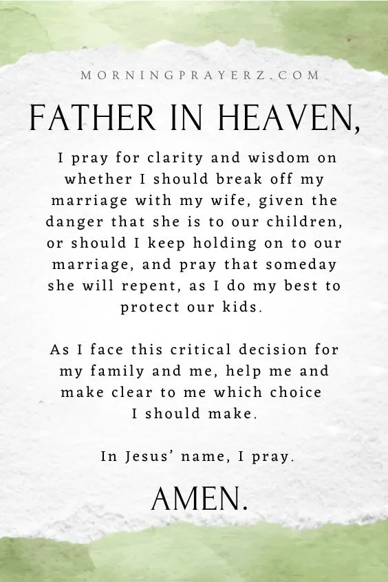 Morning prayer for clarity in marriage