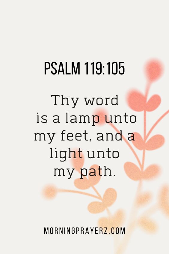 Thy word is a lamp unto my feet, and a light unto my path. 