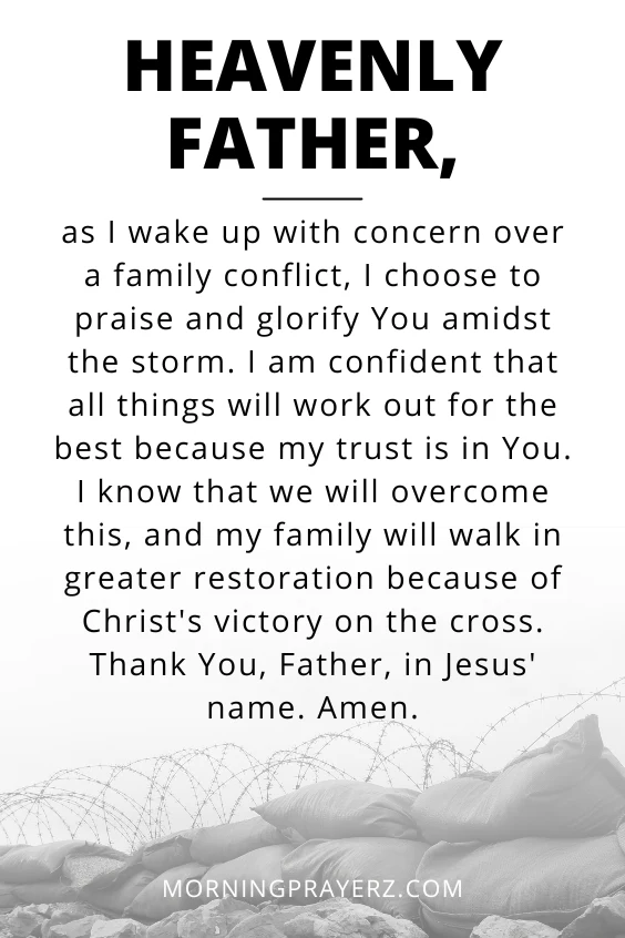 Morning Prayer for Family Conflict