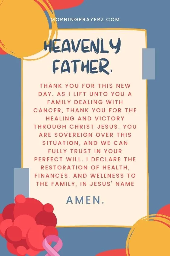 Morning Prayer for Family dealing with cancer