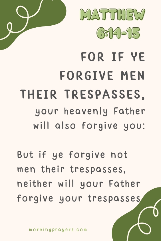 Morning Prayer for Forgiveness
