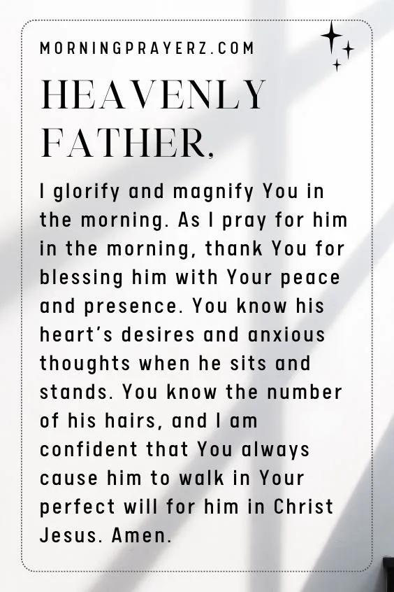 Morning Prayer for Him