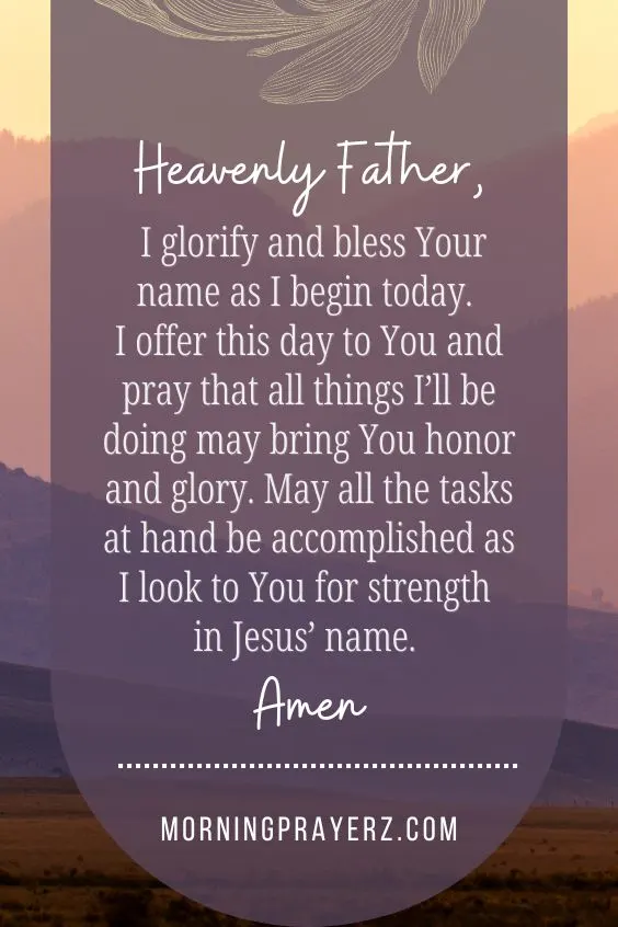 Morning Prayer for Thursday