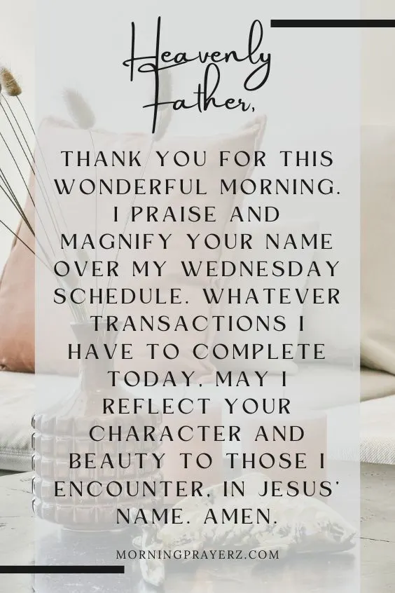 Morning Prayer for Wednesday