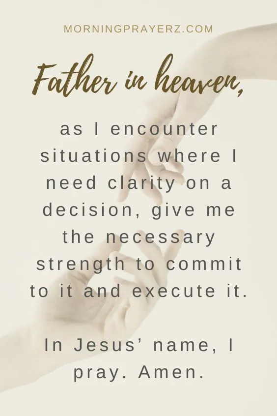 Morning prayer for clarity and strength