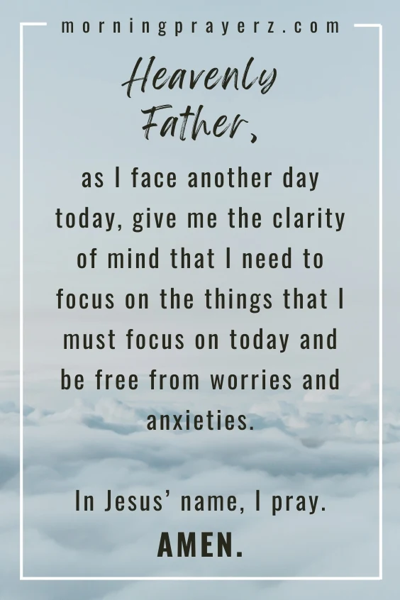 Morning Prayer for Clarity for Today