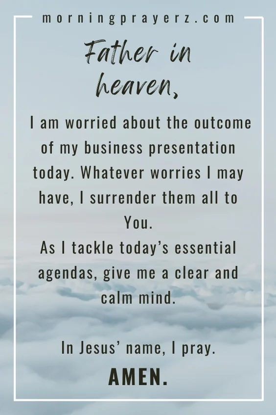 Morning Prayer for Clarity for Today