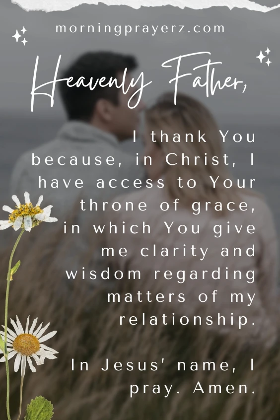 Morning prayer for clarity in a relationship