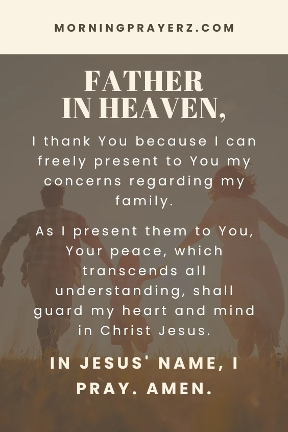 Morning prayer for comfort, family protection, and guidance