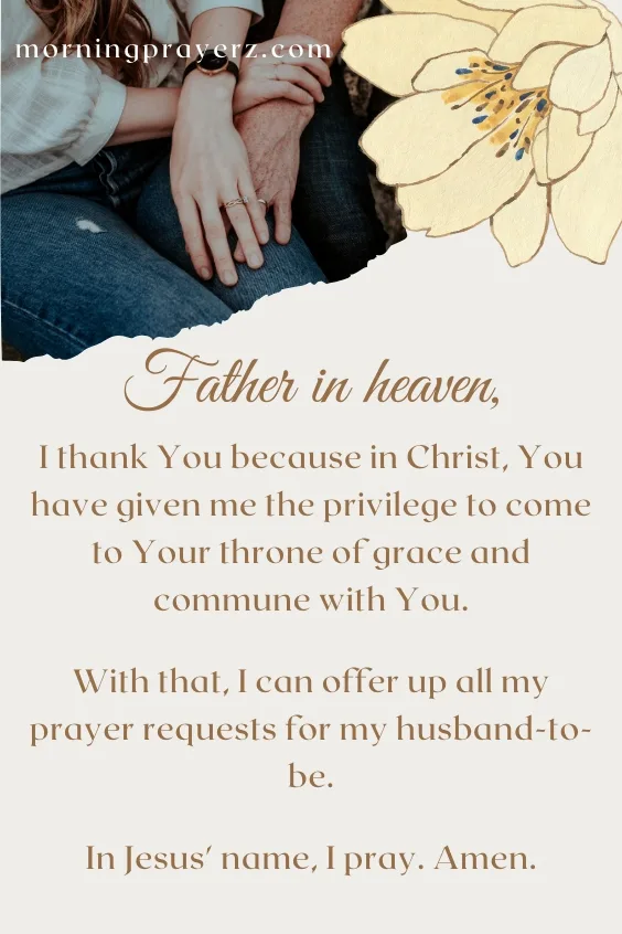 Morning prayer for my husband to be