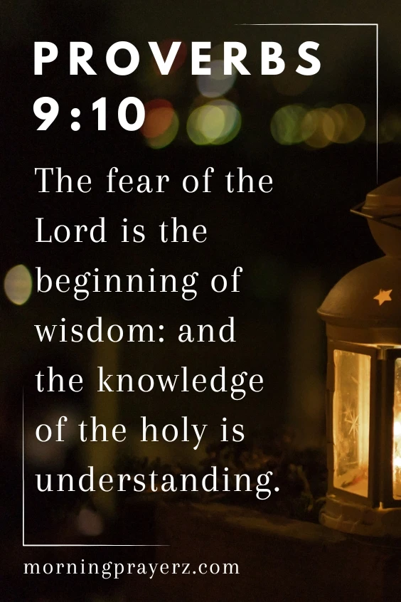 The fear of the Lord is the beginning of wisdom: and the knowledge of the holy is understanding.