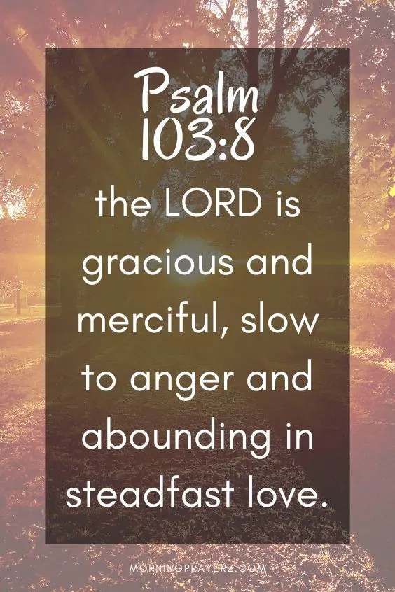 The LORD is gracious and merciful, slow to anger and abounding in steadfast love.