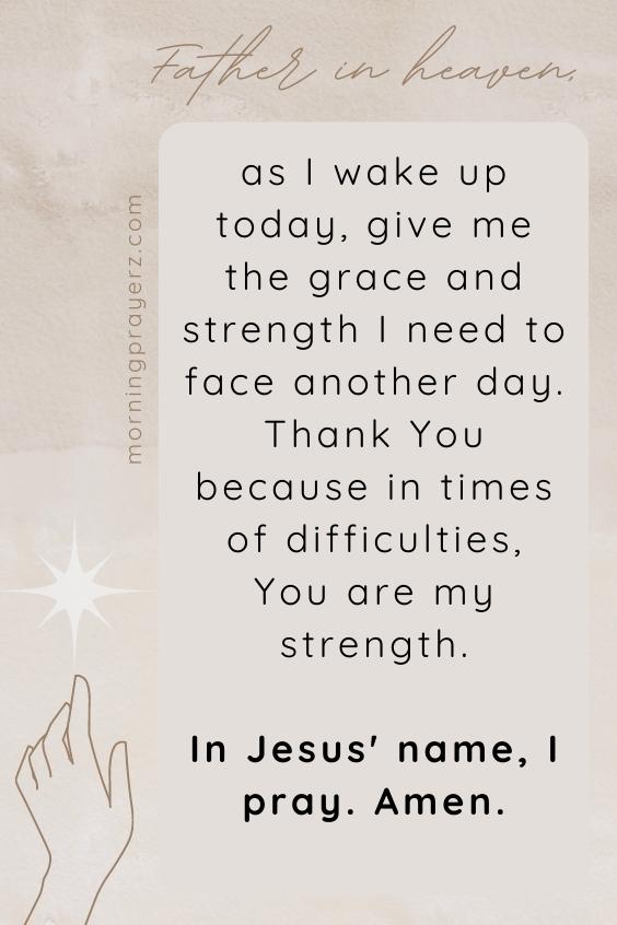 Morning Prayer For Grace And Strength - Morning Prayers