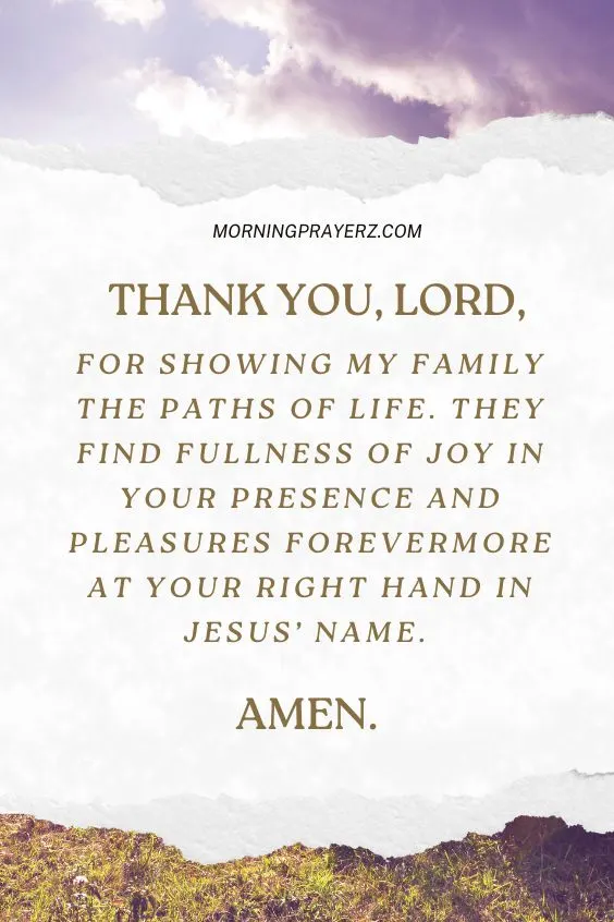 Morning Prayer for Family Journey