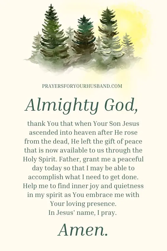 Morning Prayer for a Peaceful Day