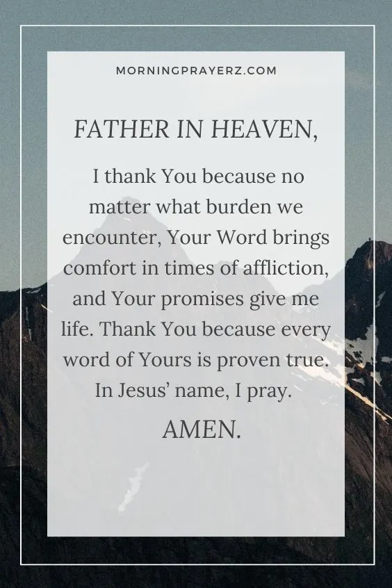 Morning prayer for comfort for the dying