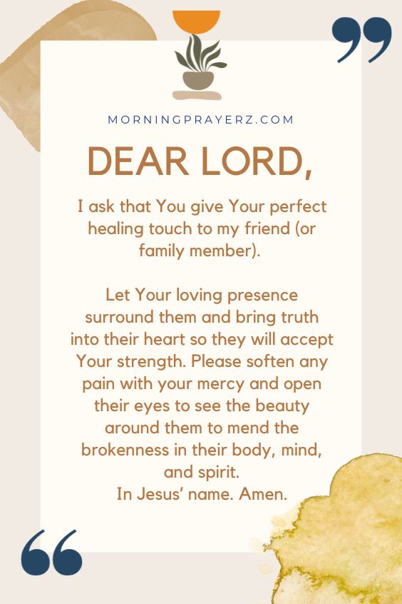 Prayer For Healing For A Family Member